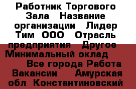 Работник Торгового Зала › Название организации ­ Лидер Тим, ООО › Отрасль предприятия ­ Другое › Минимальный оклад ­ 25 000 - Все города Работа » Вакансии   . Амурская обл.,Константиновский р-н